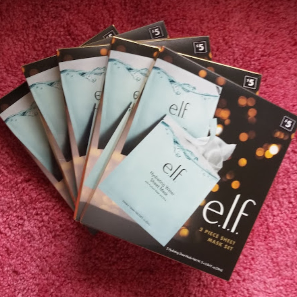 Elf Hydrating Water Face Mask 5 boxes of 2 masks